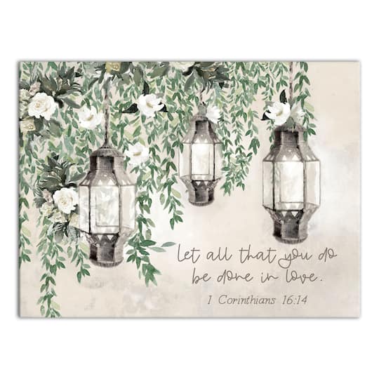 Garden Lanterns Canvas Wall Art